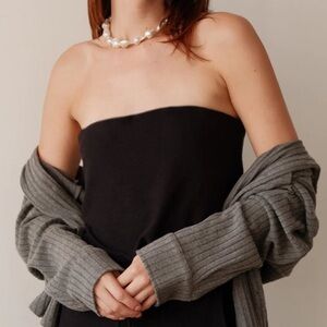 DONNI - Sweater Tube Top - Jet Black (S)